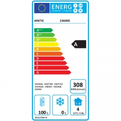 Karta produktu EEI Szafa chłodnicza podblatowa stalowa energooszczędna 0-8C 200 l 124 W Budget Line - Hendi 236000
