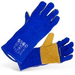 Stamos Welding Group ® Rękawice spawalnicze ochronne robocze ze skóry bydlęcej niebieskie Hurtownia Sklep Cena Tanio