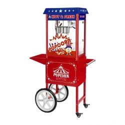 Mobilna maszyna do popcornu z wózkiem TEFLON 1600W Hurtownia Sklep Cena Tanio