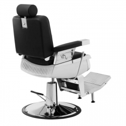 Profesjonalny fotel fryzjerski barberski z podnóżkiem obrotowy LUXURIA Physa czarny Hurtownia Sklep Cena Tanio