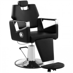 Profesjonalny fotel fryzjerski barberski z podnóżkiem obrotowy TURIN Physa czarny Hurtownia Sklep Cena Tanio