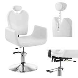 Profesjonalny fotel fryzjerski kosmetyczny obrotowy LIVORNO Physa biały Hurtownia Sklep Cena Tanio