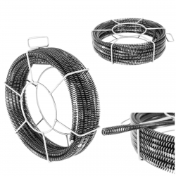 Spirala przepychacz sprężyna do rur hydrauliczna 5 x 2.3 m śr. 16 mm ZESTAW Hurtownia Sklep Cena Tanio