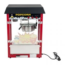 Barowa maszyna do popcornu z czarnym daszkiem - Hurtownia - TANIO - Cena
