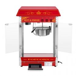 Profesjonalna wydajna maszyna do popcornu nastawna 230V 1.6kW czerwona Hurtownia Sklep Cena Tanio