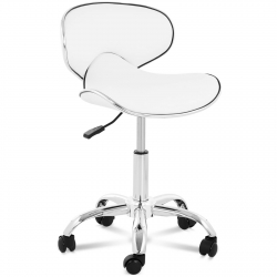 Krzesło kosmetyczne siodłowe z oparciem Munich białe Physa hurtownia sklep dystrybutor