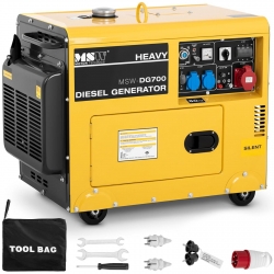 EAN 4062859952189 Agregat generator prądotwórczy diesel mobilny chłodzony powietrzem 230/400 V 4,4 kW 5,5 kVA 14,5 l MSW