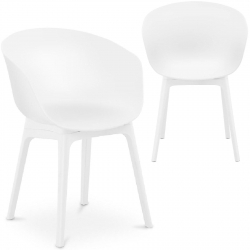 Krzesło kubełkowe skandynawskie plastikowe do 150 kg 2 szt. białe 4062859000330 FROMM&STARCK 10260138 sklep hurtownia