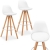 Hoker stołek krzesło barowe tapicerowane 2 szt. białe 4062859000224 FROMM&STARCK 10260127 sklep hurtownia