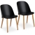Krzesło skandynawskie plastikowe nowoczesne do 150 kg 2 szt. czarne 4062859000323 FROMM&STARCK 10260137 sklep hurtownia