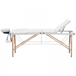 EAN 4062859005588 Stół łóżko do masażu drewniane przenośne składane Marseille White do 227 kg białe Hurtownia Sklep