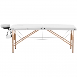 EAN 4062859005601 Stół łóżko do masażu drewniane przenośne składane Toulouse White do 227 kg białe Hurtownia Sklep