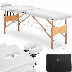 EAN 4062859005601 Stół łóżko do masażu drewniane przenośne składane Toulouse White do 227 kg białe Hurtownia Sklep