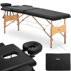 EAN 4062859005618 Stół łóżko do masażu drewniane przenośne składane Toulouse Black do 227 kg czarne Hurtownia Sklep