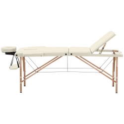 EAN 4062859033185 Stół łóżko do masażu drewniane przenośne składane Marseille Beige do 227 kg beżowe Hurtownia Sklep