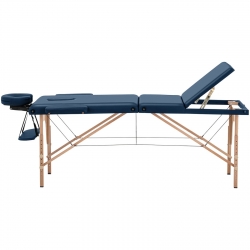 EAN 4062859033208 Stół łóżko do masażu drewniane przenośne składane Marseille Blue do 227 kg niebieskie Hurtownia Sklep