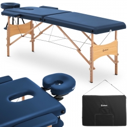 EAN 4062859033239 Stół łóżko do masażu drewniane przenośne składane Toulouse Blue do 227 kg niebieskie Hurtownia Sklep