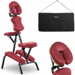 EAN 4062859033253 Krzesło do masażu tatuażu przenośne składane Montpellier Red do 130 kg czerwone Hurtownia Sklep