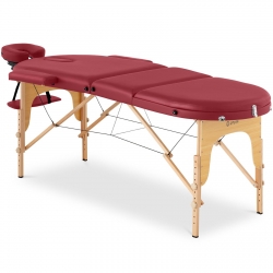 EAN 4062859036650 Stół łóżko do masażu przenośne składane z drewnianym stelażem Colmar Red do 227 kg czerwone Hurtownia Sklep