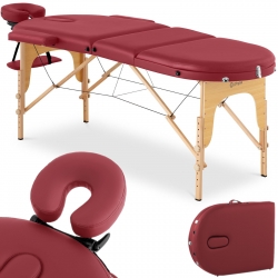 EAN 4062859036650 Stół łóżko do masażu przenośne składane z drewnianym stelażem Colmar Red do 227 kg czerwone Hurtownia