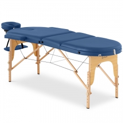 EAN 4062859036674 Stół łóżko do masażu przenośne składane z drewnianym stelażem Colmar Blue do 227 kg niebieskie Hurtownia Sklep