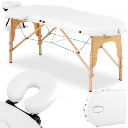 EAN 4062859036681 Stół łóżko do masażu przenośne składane z drewnianym stelażem Colmar White do 227 kg białe Hurtownia S