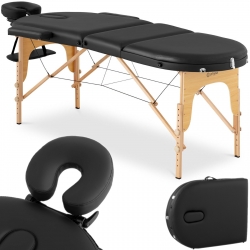 EAN 4062859036698 Stół łóżko do masażu przenośne składane z drewnianym stelażem Colmar Black do 227 kg czarne Hurtownia