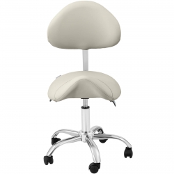 EAN 4062859059208 Krzesło kosmetyczne siodłowe z oparciem obrotowe regulowane MANNHEIM GREY szare Hurtownia Sklep