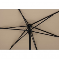 EAN 4062859088802 Parasol ogrodowy tarasowy okrągły śr. 270 cm szarobrązowy Hurtownia Sklep