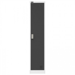 EAN 4062859011268 Szafa skrytka socjalna ubraniowa metalowa zamykana 1-drzwiowa wys. 180 cm SZARA Hurtownia Sklep
