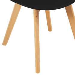EAN 4062859051998 Krzesło skandynawskie z drewnianymi nogami do domu restauracji maks. 150 kg 4 szt. CZARNE Hurtownia Sklep