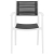 EAN 4062859051820 Krzesło plastikowe z oparciem ażurowym na taras balkon 4 szt. czarno-białe Hurtownia Sklep