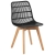 EAN 4062859051981 Krzesło skandynawskie z drewnianymi nogami nowoczesne maks. 150 kg 2 szt. CZARNE Hurtownia Sklep