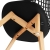 EAN 4062859051998 Krzesło skandynawskie z drewnianymi nogami do domu restauracji maks. 150 kg 4 szt. CZARNE Hurtownia Sklep