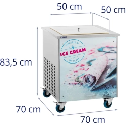 EAN 4062859131386 Maszyna do lodów tajskich rolowanych płyta mrożąca 50 x 50 cm 600 W Hurtownia Sklep
