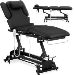 EAN 4062859079411 Łóżko stół kosmetyczny do masażu elektryczny 3 silniki 250 kg NANTES - czarny Hurtownia Sklep
