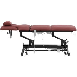 EAN 4062859079466 Łóżko stół kosmetyczny do masażu elektryczny 3 silniki 250 kg NANTES - bordowe Hurtownia Sklep