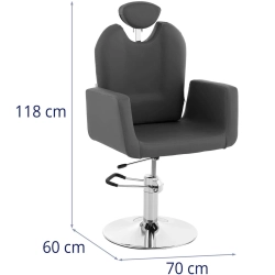 EAN 4062859132130 Profesjonalny fotel fryzjerski kosmetyczny obrotowy LIVORNO Physa szary Hurtownia Sklep