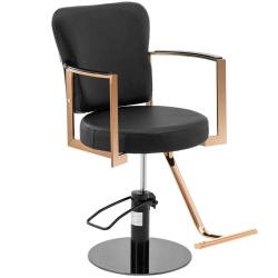 EAN 4062859180100 Fotel fryzjerski barberski kosmetyczny z podnóżkiem Physa NEWENT - czarny z różowym złotem Hurtownia Sklep