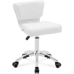 EAN 4062859183170 Krzesło taboret kosmetyczny z oparciem na kółkach do 150 kg HORW biały Hurtownia Sklep