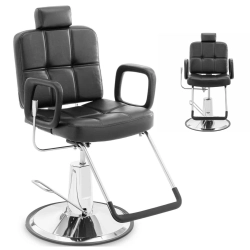 EAN 4062859190932 Fotel fryzjerski barberski kosmetyczny z zagłówkiem i podnóżkiem Physa KESWICK - czarny Hurtownia Skle