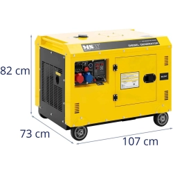EAN 4062859183880 Agregat generator prądotwórczy diesel na kółkach 240/400 V 8500 W 10 kVA 30 l  Hurtownia Sklep