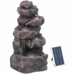 EAN 4062859177537 Fontanna kaskada ogrodowa solarna wielopoziomowa z oświetleniem LED wzór skały 6 W Hurtownia Sklep