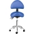 EAN 4250928693075 Krzesło kosmetyczne siodłowe z oparciem obrotowe regulowane BERLIN - niebieskie Hurtownia Sklep
