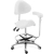 EAN 4062859059178 Krzesło kosmetyczne siodłowe z oparciem podłokietnikiem regulowane WUPPERTAL - białe Hurtownia Zielona Góra
