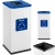 EAN 4062859187055 Kosz pojemnik stalowy do segregacji śmieci odpadów papieru 30.5x30.5x70cm 60L Hurtownia Sklep