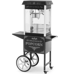 EAN 4062859099709 Profesjonalna maszyna do popcornu na wózku z oświetleniem RETRO 88 l 1600 W czarna Hurtownia Sklep