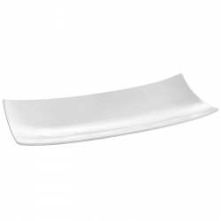 Półmisek dekoracyjny prostokątny taca BARKA 218x105mm biała porcelana - Hendi 785546