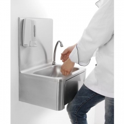 Umywalka zlewozmywak do rąk bezdotykowy kolanowy ze stali nierdzewnej - Hendi 810309 Hurtownia Sklep Cena Tanio
