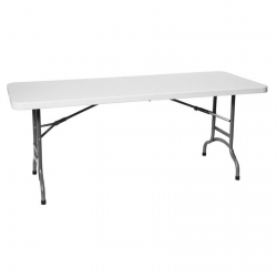 Stół cateringowy składany biały 152x70cm do 150kg - Hendi 810927 Hurtownia Sklep Cena Tanio